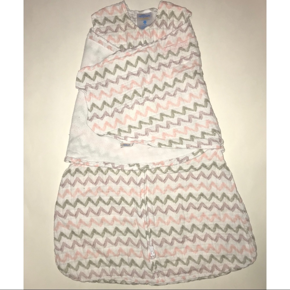 Halo Muslin Chevron Print Sleep Sack Swaddle